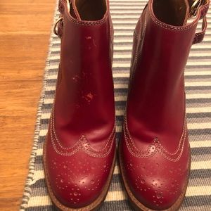 See by Chloe red booties